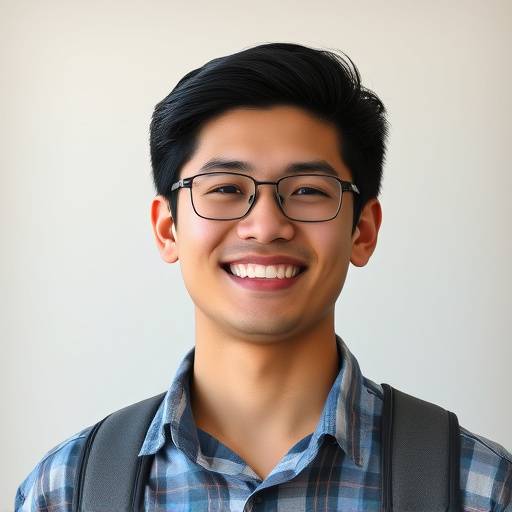 Retrato de un estudiante sonriente, Juan Pérez